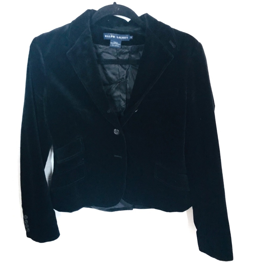 Ralph Lauren black velvet classic blazer